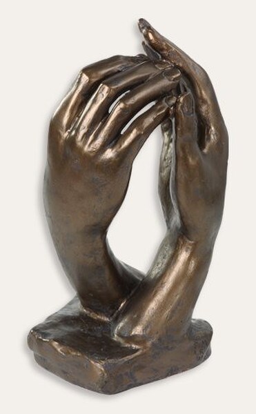 Cathedral Hands Sculpture By Auguste Rodin Replica Bronze